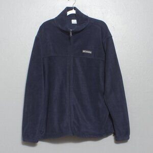 Columbia navy blue fleece full zip jacket